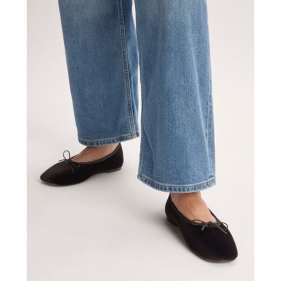 Everlane The Day Ballet Flat Black Velvet Ballet Core Size 10 New without Box! - Picture 1 of 10